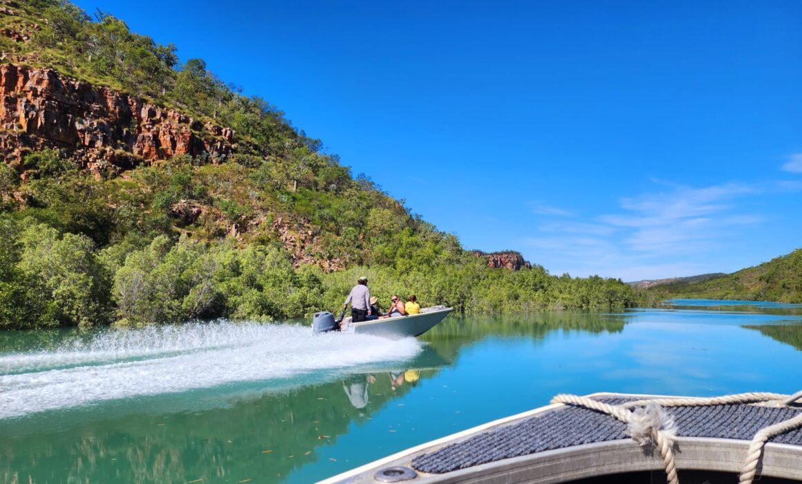 Tender exploring river